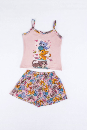 PIJAMA TIRAS CORTA NIÑA REF PJ57